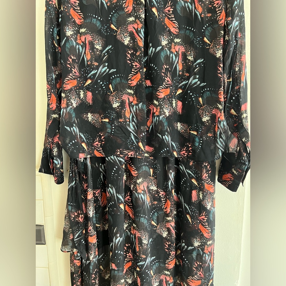 All Saints Valero Flutter Dress 8 - Picture 5 of 12